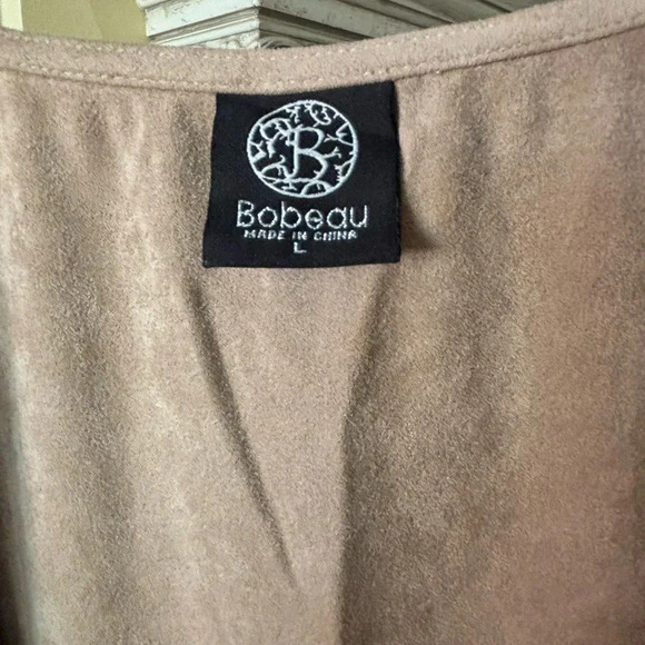 Bobeau Size Large Tan Fringed Vest Size Large - Picture 2 of 9